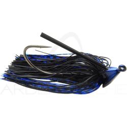 Rubber jig RAID JAPAN Head slide 9g 002 Black/Blue flake
