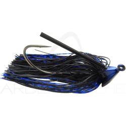 Rubber jig RAID JAPAN Head slide 11g 002 Black/Blue flake