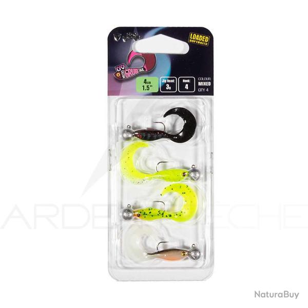 Leurre souple FOX RAGE Micro grub loaded 4cm UV mixed colour pack