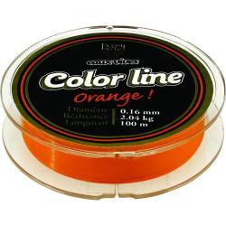Fils nylon COLOR LINE orange (100m) &Oslash; 0.14mm