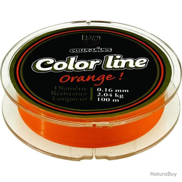 Fils nylon COLOR LINE orange (100m) � 0.14mm