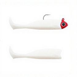 Leurre souple FIIISH Master shad combo 100 Light / 8g / White coco - red head