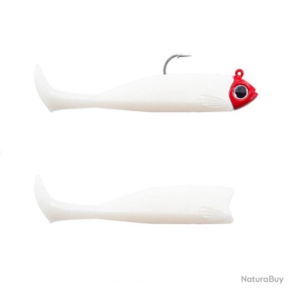 Leurre souple FIIISH Master shad combo 100 Light / 8g / White coco - red head
