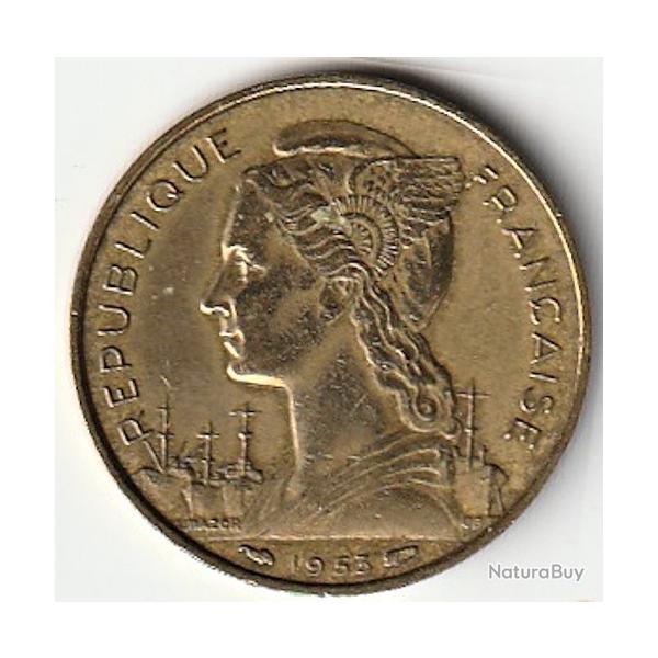 Pi�ce de Monnaie MADAGASCAR - Union fran�aise 20 Francs 1953