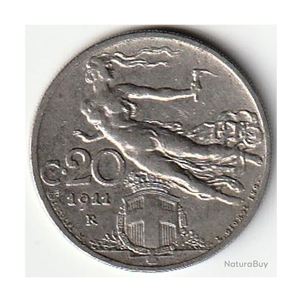 Pi�ce de Monnaie Italie 20 centesimi 1911 R
