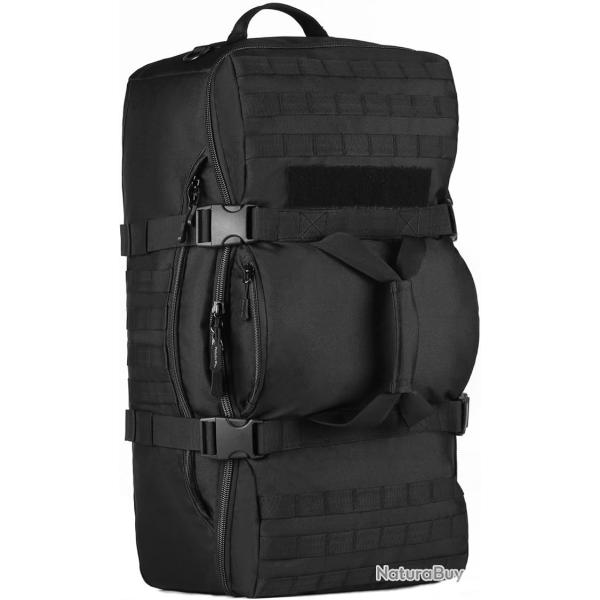 Sac � Dos Tactique 60L Militaire Homme Nylon 900D Molle Voyage Randonn�e Chasse Camping 3 en 1 Noir