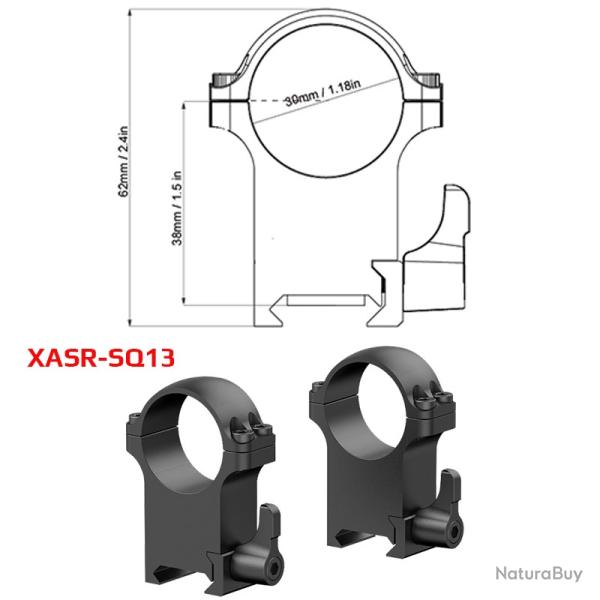 Vector Optics--Anneaux de Port�e de 30mm pour Picatinny de 20mm, -*XASR-SQ13 LIVRAISON GRATUITE