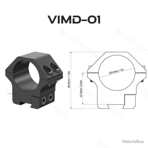 Vector Optics-- anneaux de montage en queue d'aronde 11Mm, -*VIMD-01 LIVRAISON GRATUITE