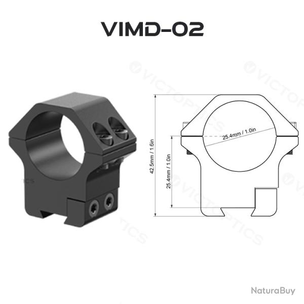 Vector Optics-- anneaux de montage en queue d'aronde 11Mm, -*VIMD-02