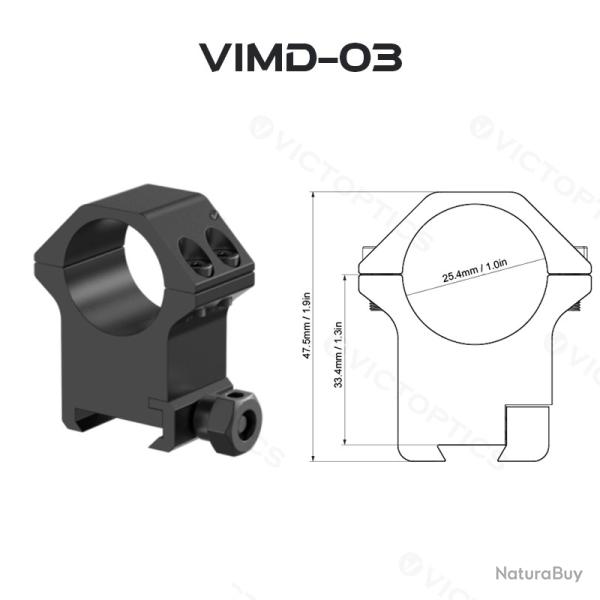 Vector Optics-- anneaux de montage en queue d'aronde 11Mm, -*VIMD-03