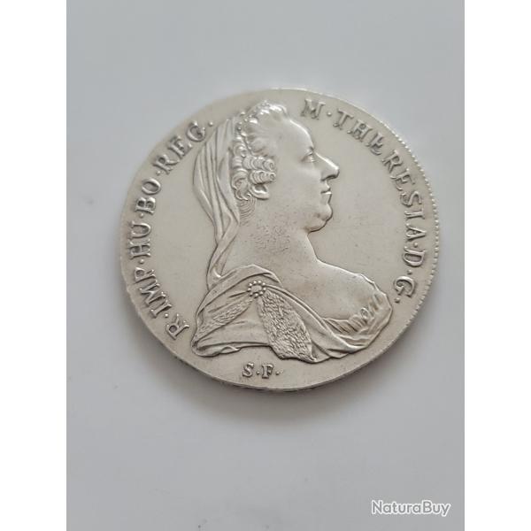 SUPERBE PIECE EN ARGENT MARIE THERESE D'AUTRICHE  "1780 " TRES RARE (attention aux REPRODUCTIONS)