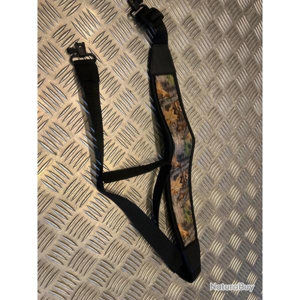 sangle a bandoulire fusil carabine de chasse rembourre amovible avec 2 points fixation
