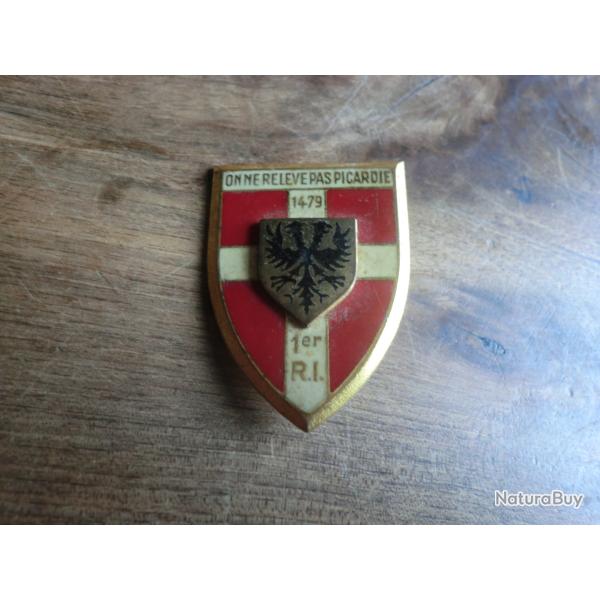 insigne 1er R.I  r�giment d'infanterie picardie / drago paris