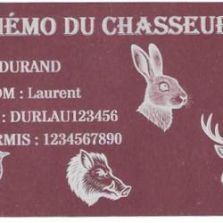 M&eacute;mo Chasseur rose en aluminium grav&eacute; au laser (Recto)