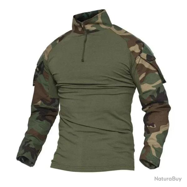 Chemise combat AKP Tactical Woodland - L-60-70kg