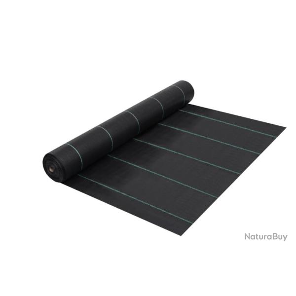Toile de paillage noire 1x100 m en polypropylne pour jardiniers - Anti-mauvaises herbes