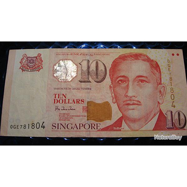Asie Singapore billet de 10 dollars (sport) ttb