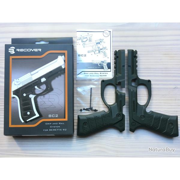 Recover BC2 Grip & Rail system for M9 series, OD Green
