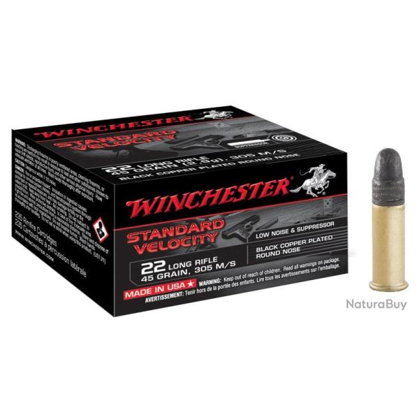 WINCHESTER BLACK Standard Velocity cal.22 Lr Pointe Pleine  x 235 4 boites ( 940 munitions )