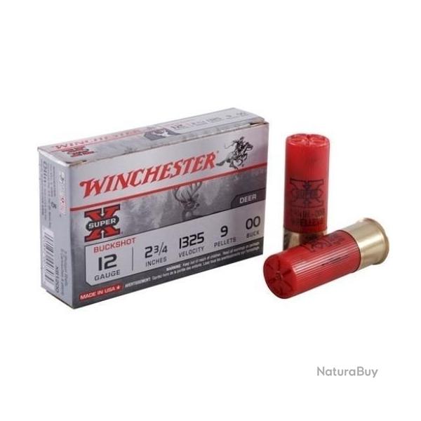Chevrotines Winchester SUPER X Buckshot Cal.12/76 15 grains par 25