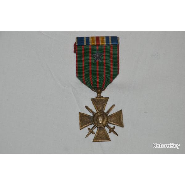 CROIX DE GUERRE 1914/1918-CITATION-FRENCH WAR CROSS 1�WW-RAPPEL MEDAILLE DES BLESSES