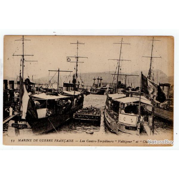 CPA - MARINE DE GUERRE FRAN�AISE -Les Contre-Torpilleurs Voltigeur et Chasseur N�263