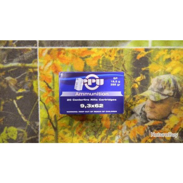 Partizan SP 9,3x62 285 grains (x20)