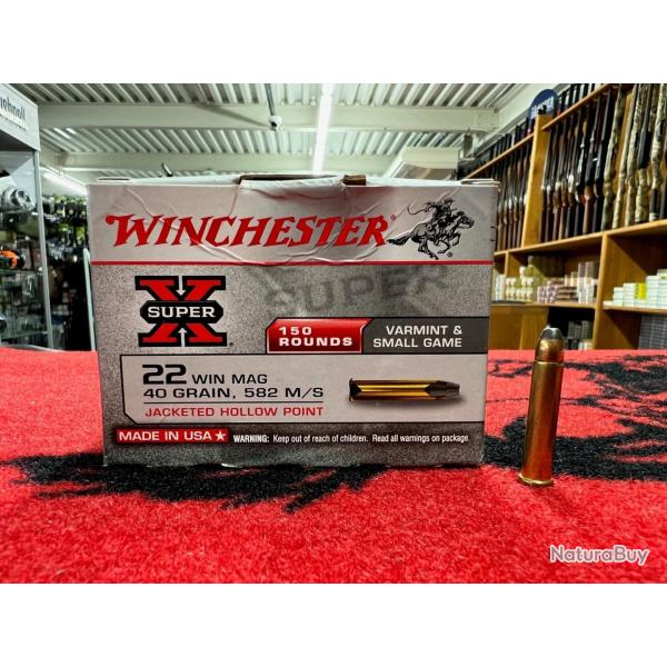 Winchester SuperX JHP 40 Grs 22 Mag (x150)