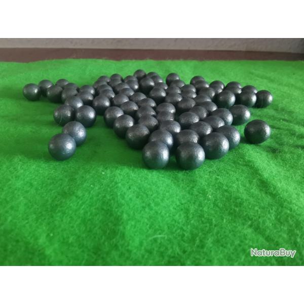 Balles rondes 375 x 250 roules au graphite