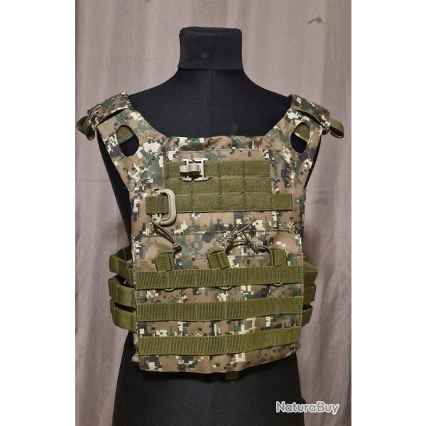 Gilet pare-balle porte plaque style militaire