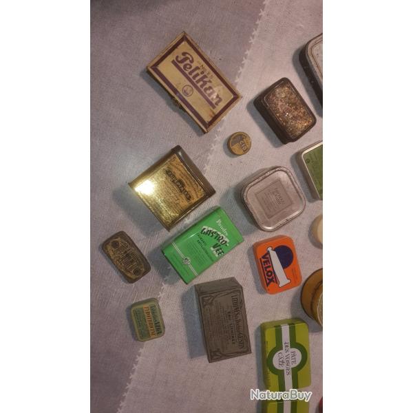 Lot de botes mtalliques anciennes