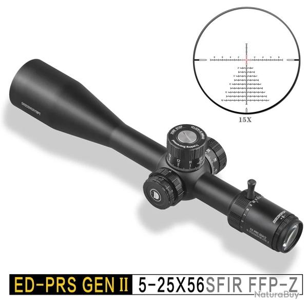 Lunette DISCOVERY ED-PRS GEN II 5-25x56 SFIR FFP R�ticule Eclair� HD Antichoc Etanche Longue Port�
