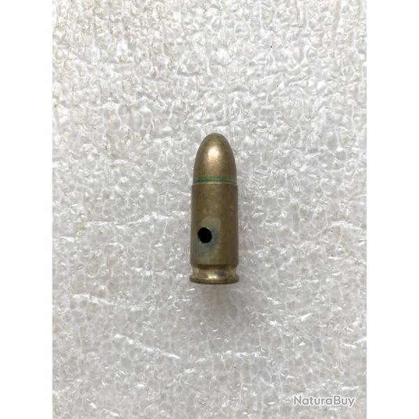 Cartouche 9mm franaise neutralise, RY-BD date 1-1955, joint vert (M. 90LE.r.j)