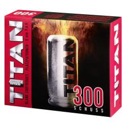 Munition &agrave; blanc 9mm PAK - Titan - Boite de 300