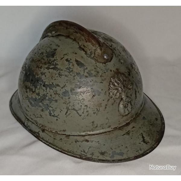 Casque ADRIAN model 1915 bleu ciel camouflage hiver14/18 WW1