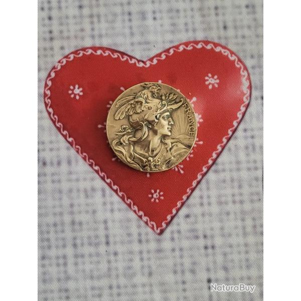 M�daille FRANCE, �cole des Beaux-Arts de Rouen Bronze graveur  Bott�e