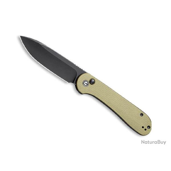 COUTEAU CIVIVI BUTTON LOCK ELEMENTUM MICARTA VERT OLIVE