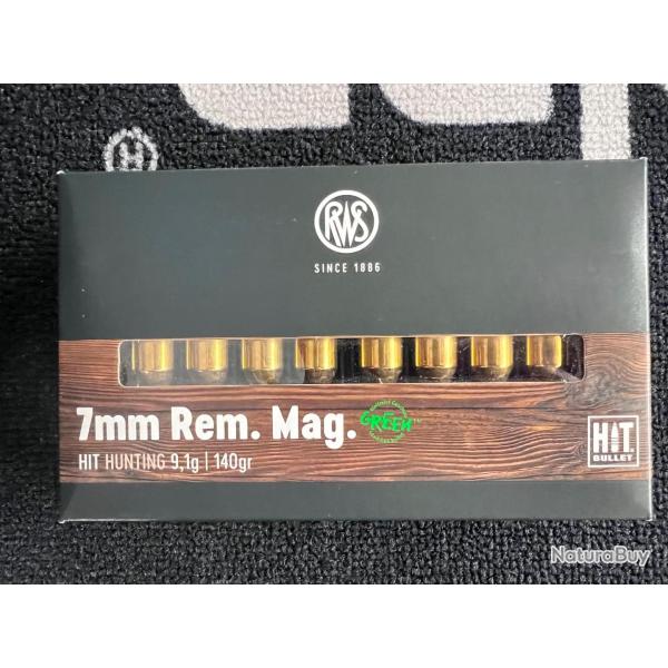 RWS HIT Green 7mm rem mag 140 grs (x20)