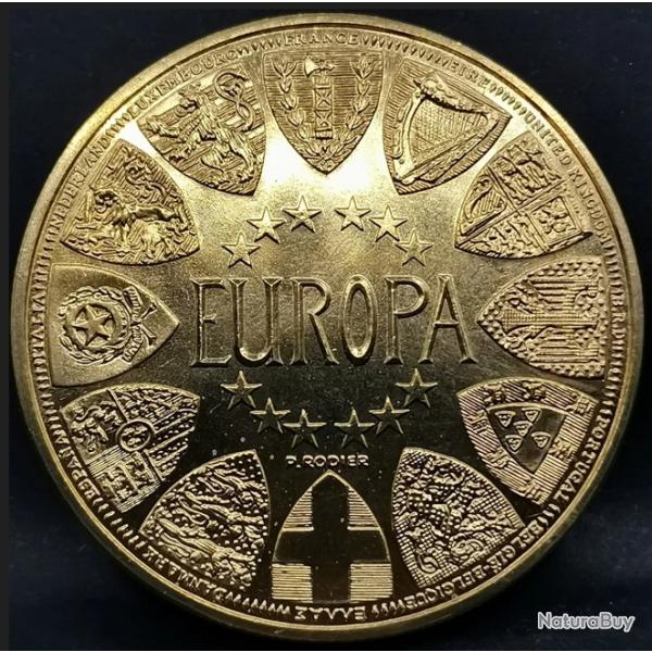 MEDAILLE 1991 PROJET MARIANNE EUROPA / FRANCE / BRONZE 41mm