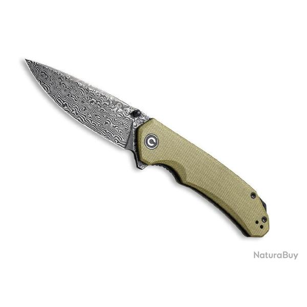 COUTEAU CIVIVI BRAZEN MICARTA VERT OLIVE DAMAS