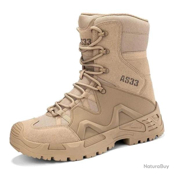 Bottes tactiques TL304 AS33 imperm�ables Marron