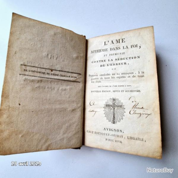 L'me affermie dans la foi, et prmunie contre la sduction de l'erreur, 1827
