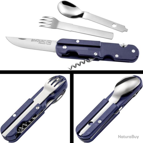 Couvert camping Bivouac arm�e bleu TB Outdoor