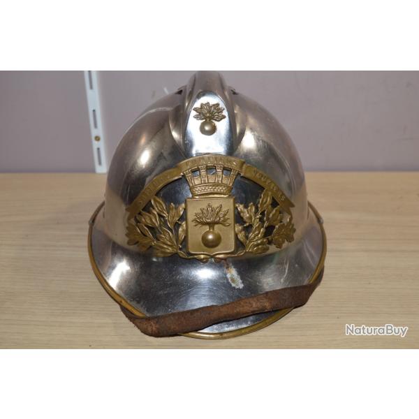 Casque de Pompier Adrian M1926 Pompiers de Vouziers Ardennes 08  Helmet Soldat