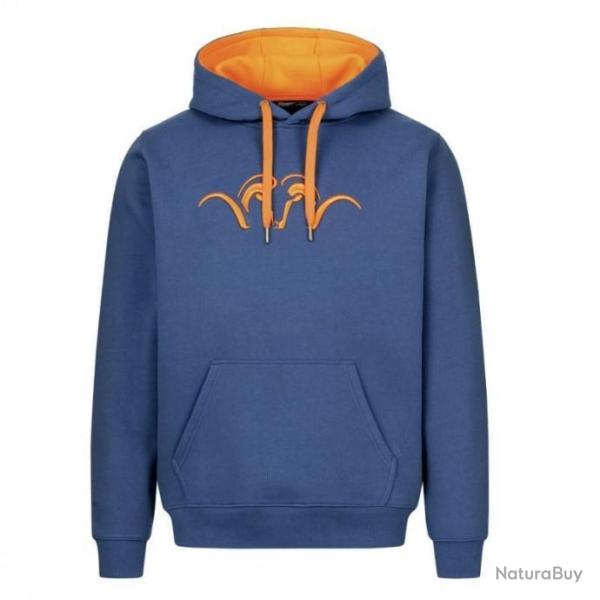 Sweat � capuche Blaser Herren Hoody bleu logo orange