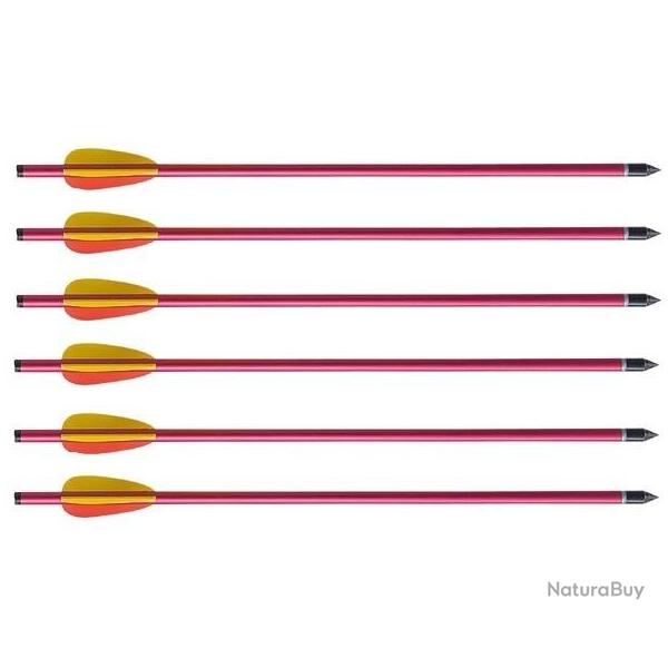 Lot de 6 fl�ches Ek Archery 16" en aluminium pour arbal�tes