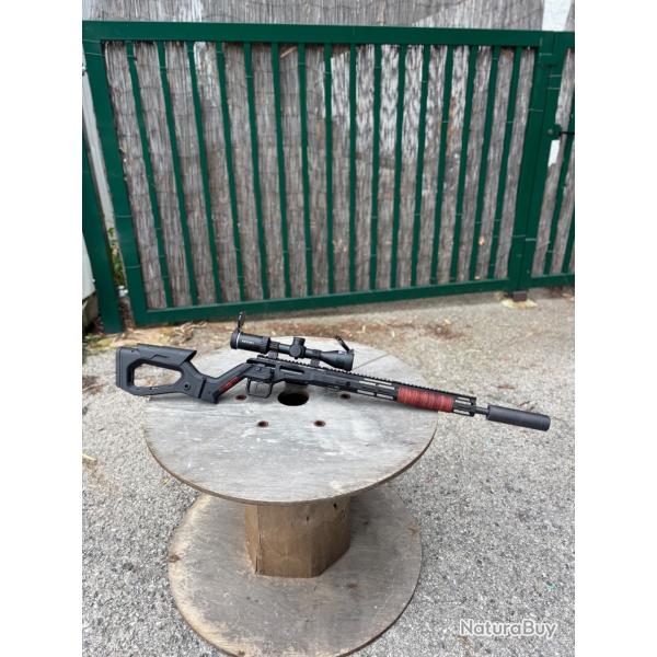 TLD - Carabine Hera Arms H6 Black - Pack Lunette Riton + Silencieux SAI - 222 Rem - PCKHA445