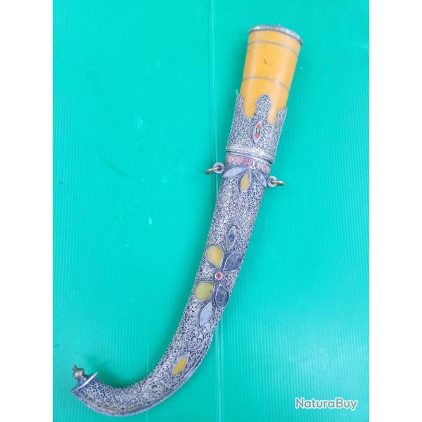 RARE  &  SUPERBE  KOUMMYA  :  ARGENT , BAKELITE , LAME ACIER ,...........  .  MAGNIFIQUE  .