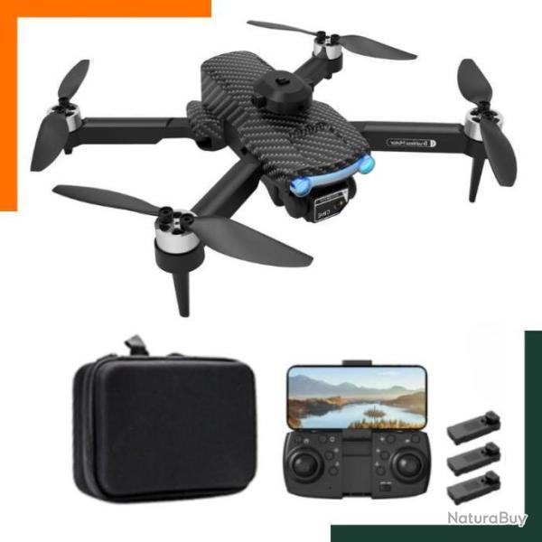 Drone 8K avec 3 batteries, Dtecteur d'obstacles, 45mns - Sacoche