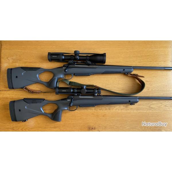 Carabine Sako 270 WIN, avec sa lunette de battue Leika, le tout comme neuf